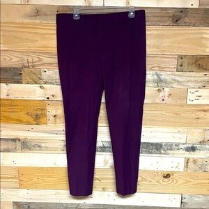 Banana Republic size 10 Deep Purple Sloan Fit Mid-rise Stretchy Soft Pants